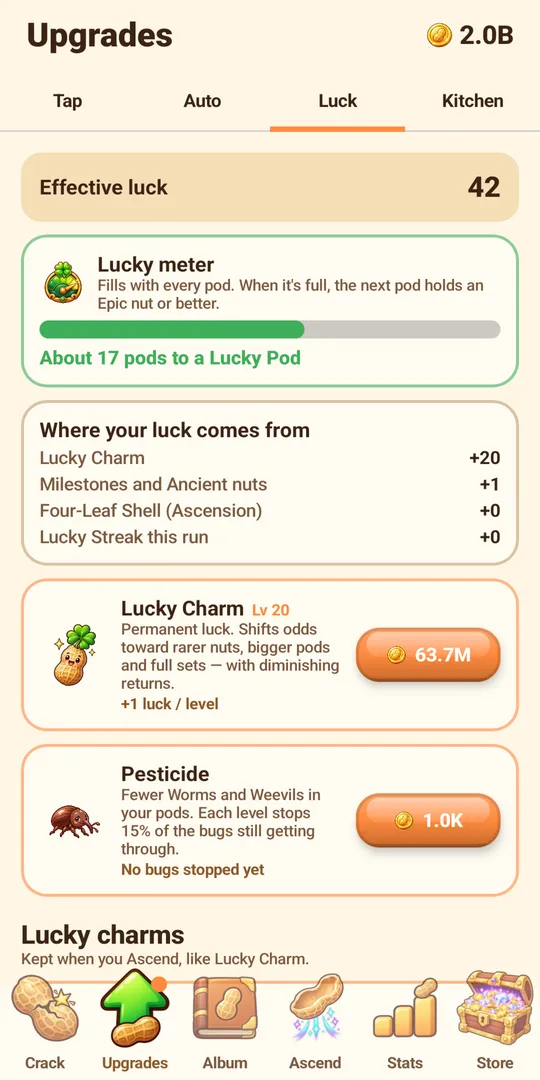 Boost your luck for rarer nuts